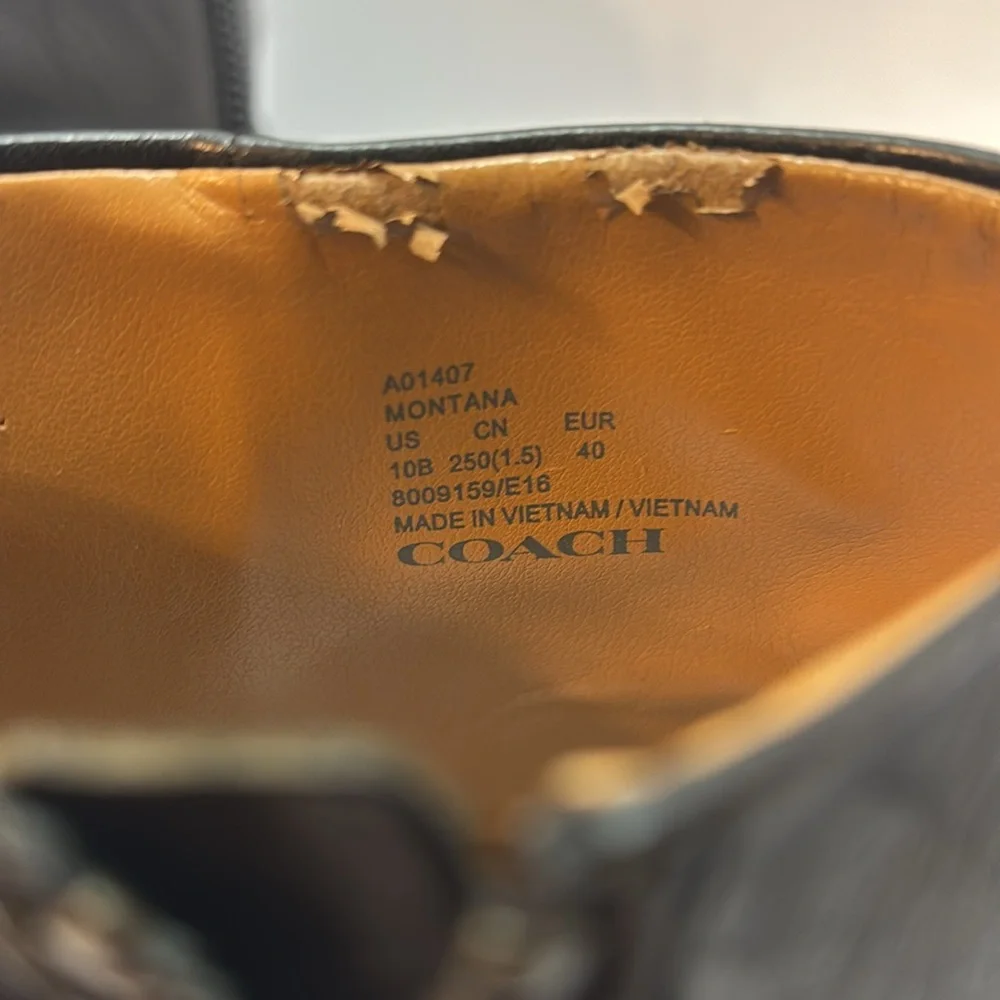 Coach Montana l Black Leather Boots - Picture 3 of 7